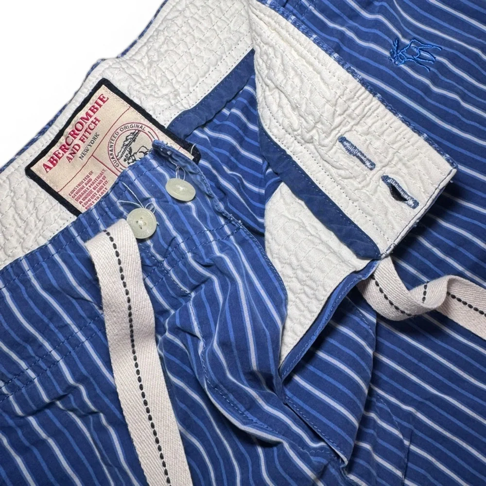 Vintage Y2K Abercrombie Heavy Weight Lounge/pajama Pants Navy Stripe
